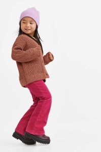 H&M 2-pack Flared Pull-on Corduroy Hose Kinder Dunkelgrau Dunkelrot | 7583-WBLAI