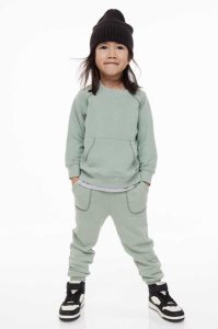 H&M 2-piece Sweatshirt Einteiler Kinder Hellgrün | 3275-RVPHB