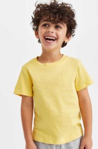 H&M 3-pack Baumwoll Hemd Kinder Hellgrün Gelb Weiß | 2409-IDLMN