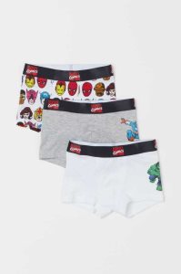 H&M 3-pack Boxer Kurze Hose Kinder Hellblau | 5649-HCPSR