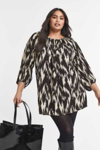 H&M Balloon-sleeved Creped Kleider Damen Schwarz | 5864-BLMPE
