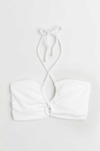 H&M Bandeau Bikini Top Strandkleidung Damen Weiß | 1479-CSATX