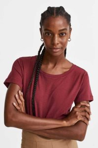 H&M Baumwoll T-shirt Oberteile Damen Helllila | 5619-UWRFD