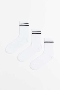 H&M DryMove Sports Socken Herren Weiß | 1258-UTXOG