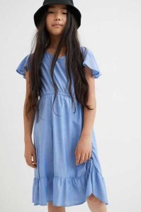 H&M Flounce-hem Kurzes Kleid Kinder Türkis | 7980-DGTEZ