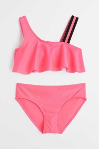H&M Flounced Bikini Bademode Kinder Rosa | 8417-MHEFN