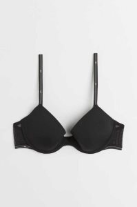 H&M Gepolstert Underwire Bra Unterwäsche Damen Schwarz | 1804-XASZJ