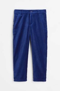 H&M Gerade Fit Velvet Hose Kinder Tiefesblau | 5213-UFHQL