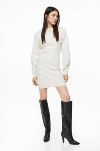 H&M Knee-high Absatz Stiefel Damen Schwarz | 7290-GSJNT