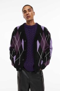 H&M Oversized Fit Cardigan Pullover Herren Grün | 0741-UVJOD