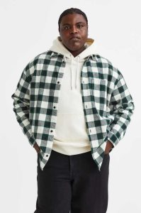 H&M Oversized Fit Corduroy Hemd Herren Blau Beige | 4806-JQUPR