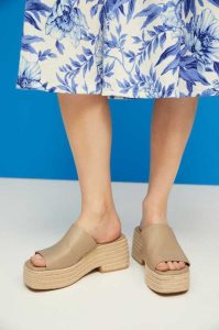 H&M Plattform Espadrilles Mules Espadrilles Damen Grau Braun | 2736-WSQRK