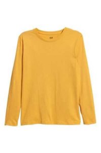 H&M Shirt Jersey Kinder Hellgrau | 0924-UOJZA