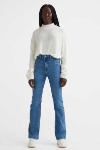 H&M Slim Bootcut High Jeans Damen Schwarz | 1695-NFGQL