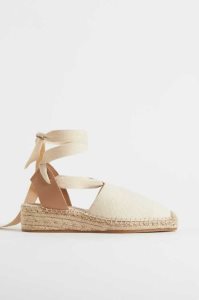 H&M Tie-strap Espadrilles Espadrilles Damen Schwarz | 7052-HDOFN