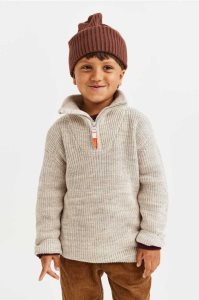 H&M Zip-top Knit Pullover Kinder Hellbeige | 0413-QVTIZ