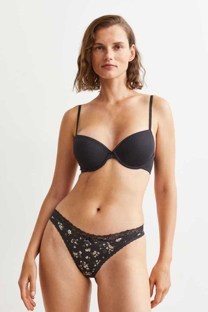 H&M Gepolstert Underwire Bra Unterwäsche Damen Rosa | 3604-XRUEM