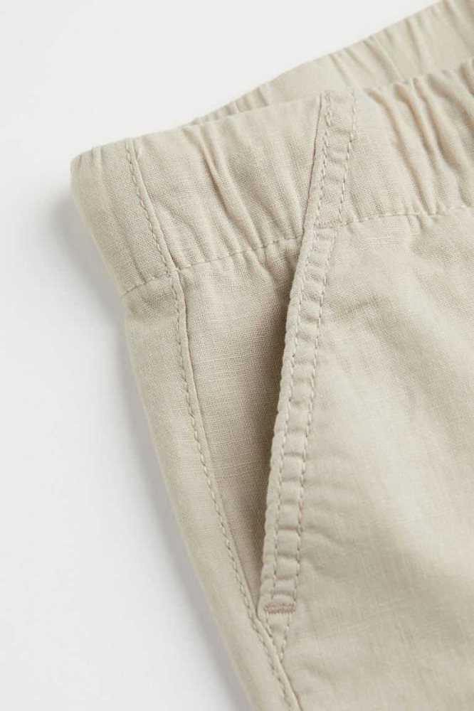 H&M Slim Fit Linen-blend Chinos Hose Kinder Hellblau | 1327-EOAWI